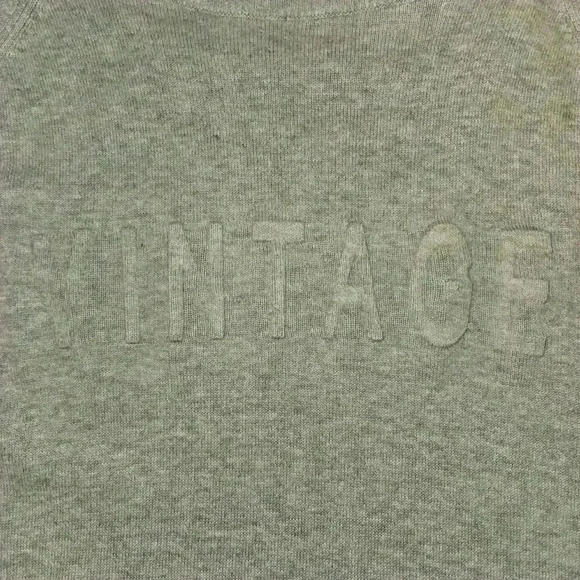 Weatherproof Vintage Mens 100% Cotton Sweater Sweatshirt Gray Size Large - Picture 3 of 7